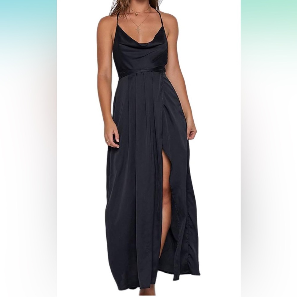 New With Tags! Satin Maxi Dress